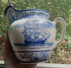 1907 Dated Souvenir Of New Bedford mass The Whaling City Buffalo Pottery Pitcher