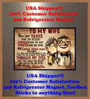 Carl And Ellie To My Wife Man Cave Sign 4x6 Fridge Refrigerator Magnet Photo Bar