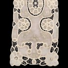 Antique Handmade Embellishment Vintage French Crochet Lace Textile Table Runner