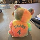 Salvino s Brett Favre  4 Green Bay Packers Nfl Plush Bear Rainbow Tie-dye 1999