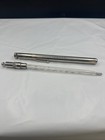 Vintage High Temp Armored Pocket Thermometer 900f Industrial Glass Tube Case