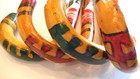 Hand Carved Wooden Cane Walking Stick Mexican Aztec Hand Painted Mexico One Cane