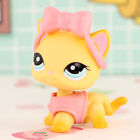 Mini Pet Shop Lps Shorthair Cat 339 Yellow Cat With Accessories Kids Girl Gift