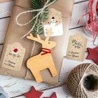 Christmas Gift Tag Stickers - Festive Kraft Paper Labels For Gift Labeling