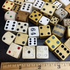 Vtg Lot Of 70  D6 Dice  Casino Poker White Butterscotch Bakelite Various Size
