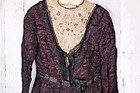 Authentic Victorian Red black Small Handmade Vintage Antique Women s Dress 