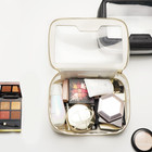 Rownyeon Clear Makeup Case Toiletry Bag Multipurpose Travel Makeup Train Case Po