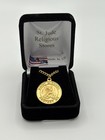 Air Force st Michael Gold Plated Necklace  18 Inch Chain