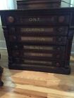 Clark s Spool Cabinet Label 6 Piece Set   Gold Letters With Black Shadow  