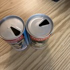 2  Vintage Tennents Beer Can Angela At Ease On A Bench Empty Scotland