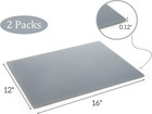 2 Pack Neutral Grey Tempered Glass Palettes  12  X 16  Large Paint Palette  Scra
