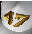 Limited Charlie Kirk White Hat Cap Gold 47  Usa Trump Memorabilia
