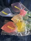 Vintage Mcm Lucite Acrylic Flower Calla Lily And Rose Lot Of 6 Nwt