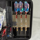 Vintage Budweiser Dart Throwing Set Case 9 Darts Extra Beautiful Metal Design