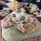 German Half Doll Antique Pin Cushion Doll 20s Porcelain
