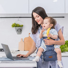 Ergonomic Baby Carrier Hands Free Infant Hipseat Carrier Sling Backpack Blue