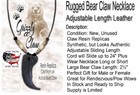 Rugged Bear Claw Necklace Carved Buffalo Bone Beads Wild Beast Tribal Replica 1 