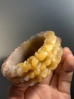 Special Price   56 6mm natural Mongolian Jade Extra Heavy Rose Bangle  She Teicui