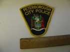 Vtg  Peterborough  Canada   Obsolete Defunct  Police Dept Patch Rare  Free Ship