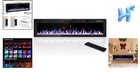Vendroz 72 Inch Ultra-thin Electric Fireplace With Remote   Multi-color Flame