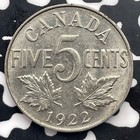 1922 Canada 5 Cents Lot c2893 Nice 