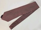 Chaps Ralph Lauren Vintage Necktie Geometric Made In Usa Red  100  Silk 56 x4 