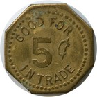 Jay Em  Wyoming Wy Silas Harris Co  General Store Good For 5   Trade Token