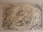 Painting Drawing Antique 18 Century 18th Bacchanal Of Putti Style School Italian