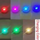 2x Led Night Light Base 7-color Adjustable Stand Lamp Plug-in For Crystals Ball