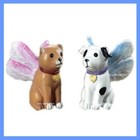 Fairy Garden Fun Dog And Cat Fairies Angels Set Of 2  Figurines Miniature