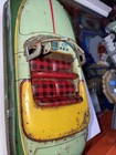 Vintage 1950 s Tin Convertible Friction Japan Broken Axle Green Buick Rare Rusty
