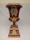 Antique 19th Century Porcelain Pedestal Garniture Vase Urn 16  Kaufmann