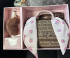 Juicy Couture Chestnut Chino Flap Crossbody Set Strawberry Scarf Bag Charm Nwt