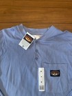 Rasco Fr Long Sleeve Henley T Shirt Mens M Flame Resistant Workwear Blue Read