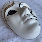 Vintage Porcelian ceramic Wall Decor Face Mask Mardi Gras Carnival Masquerade