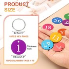 10pcs Number Tags 1-10  Number Key Tags Aluminum Numbered Tags  Purple