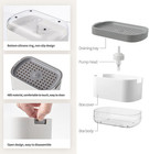 10oz Soap Pump Dispenser With Sponge Holder Kitchen Black