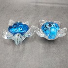 Glass Sea Turtle Figurine Ocean Blue  1 Figure Approx  4 5 Inches Long 