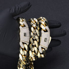 Custom Hip Hop Shiny Miami Cuban Chain Stainless Steel High Polished Jewelry