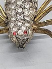 Vintage Adolph Katz For Coro Rhinestone Spider Gold Tone Brooch Pin 1937 Rough 