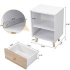 Jaxsunny Living Room Bedside Table Nightstand Set Of 2 End Table Shelf Drawer