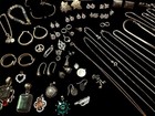 Huge Lot Of Sterling Silver Jewelry New vintage Earrings necklaces pendants  Etc
