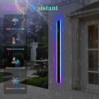 2 Pack Rgb Outdoor Led Wall Light For House 60 Inch Modern Long Outdoor Wall