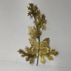 Syroco Vintage Metal Flower Wall Art Hanging Brass Plaque Usa Mcm Lg 16 5x11