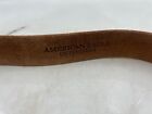American Eagle Belt Mens Medium Brown Leather Silver Buckle