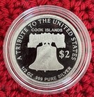 2020 Cook Islands American Double Eagle  2 Silver Proof Coin In Capsule