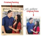 Custom Made Artwork Based On Your Photo Image Customized A Painting Happy Couple