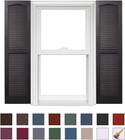 Homeside Open Louver Vinyl Shutters  1 Pair  14-1 2in  X 35in  - 050 Bl