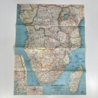 Vtg 1962 National Geographic Southern Africa Map Colonial Rhodesia Bechuanaland