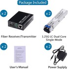 1 25g s Bidi Gigabit Single-mode Fiber To Ethernet Media Converter With 2pcs 